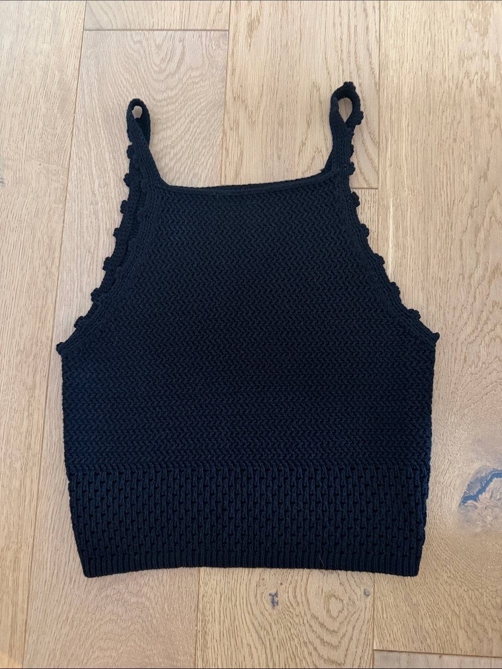 Aritzia Black Knit Cropped Camisole